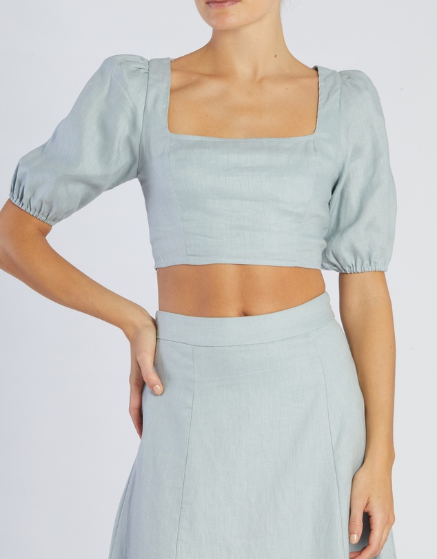 Amelius - Violetta Linen Crop Top