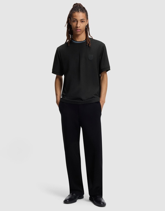 HUGO - Cotton-Blend T-Shirt With Drop-Needle Stripe
