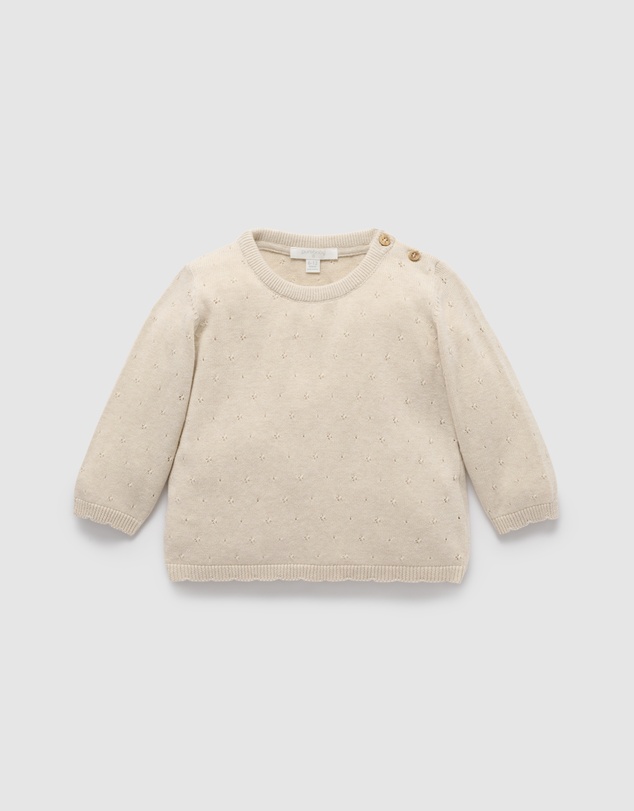 Purebaby - Eyelet Jumper -Kids-Babies