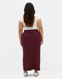 City Chic - Kenia Cable Knit Skirt