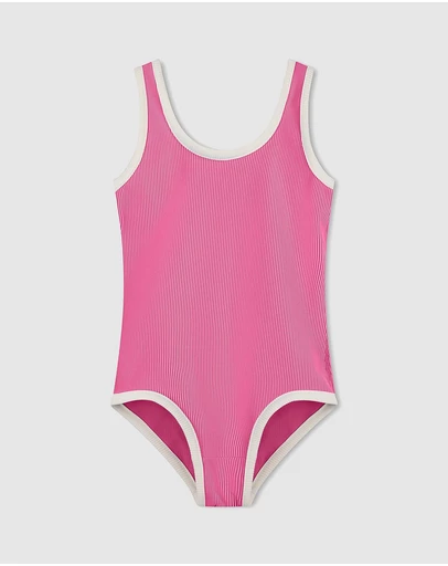 Zulu & Zephyr Mini - Mini Stripe Rib Scoop One Piece - Kids