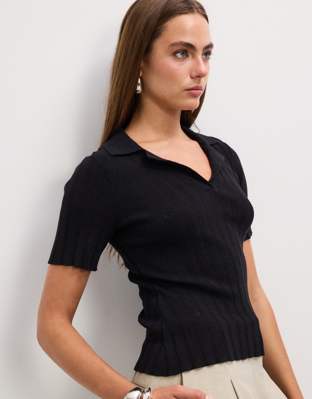 The Fated - Miles Collared Knit Top