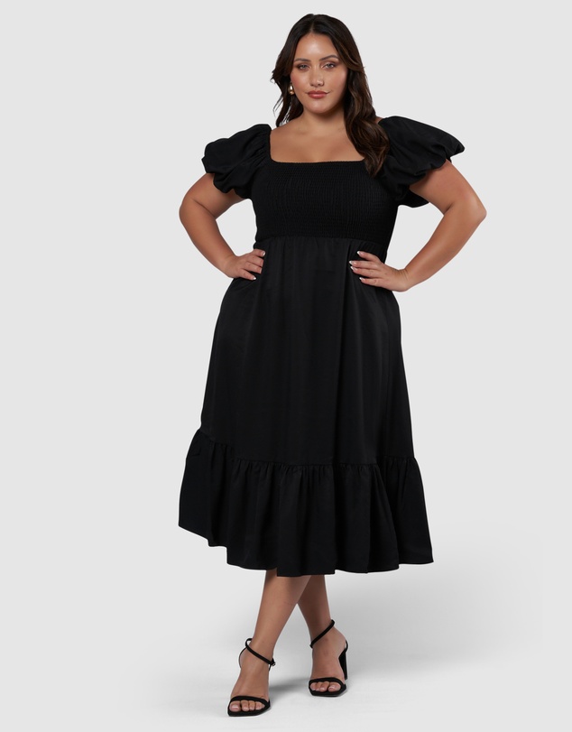 Pink Dusk by Curve Project - Electric Feel Midi Dress