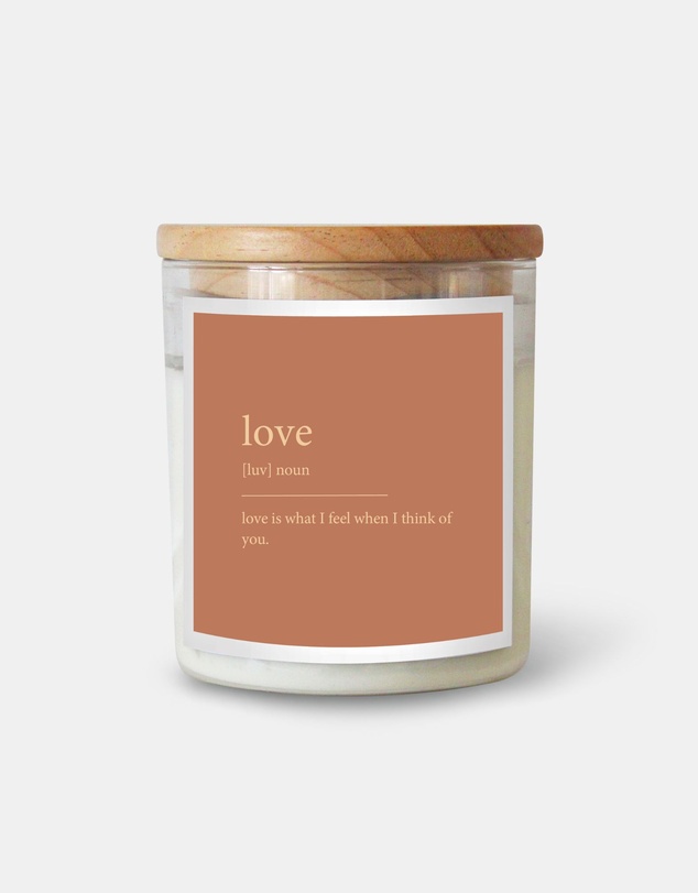 The Commonfolk Collective - Love ~ Goldie Dictionary Meaning Candle