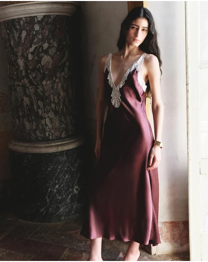 M.N.G - Satin Lace Dress
