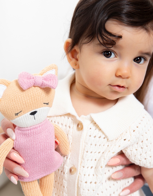 Living Textiles - Knitted Animal Toy- Frankie the Fox