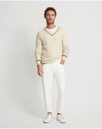Oxford - Bruno Cashmere Blend V-Neck Top
