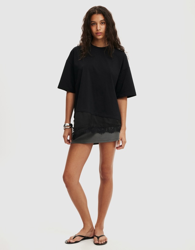 Cotton On - Satin Layered T-Shirt