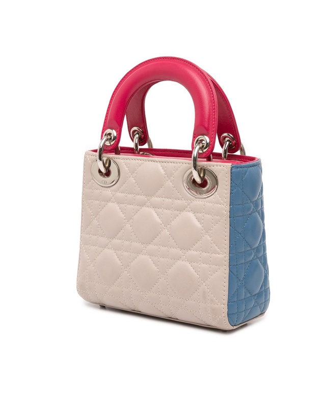 Pre-Loved by Azura Reborn - Pre-Loved Mini Tricolor Lambskin Cannage Lady Dior