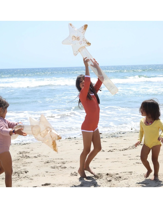 Sunnylife - Kids Inflatable Star Wand Princess Swan Gold Set of 2
