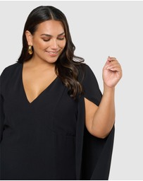 Pink Dusk by Curve Project - Main Character Maxi Cape Dress