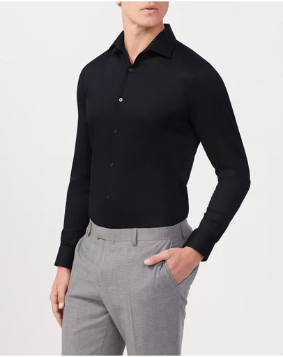 Van Heusen - Solid Colour Stretch Blend Shirt