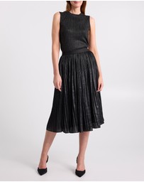 David Lawrence - Rumi Metallic Pleat Skirt