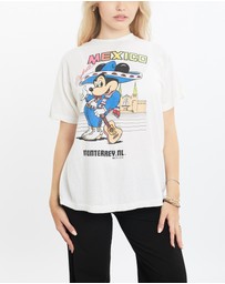 Vintage by The Real Deal - Pre Loved - Vintage 80s Disney Mickey Mouse Mexico Tee