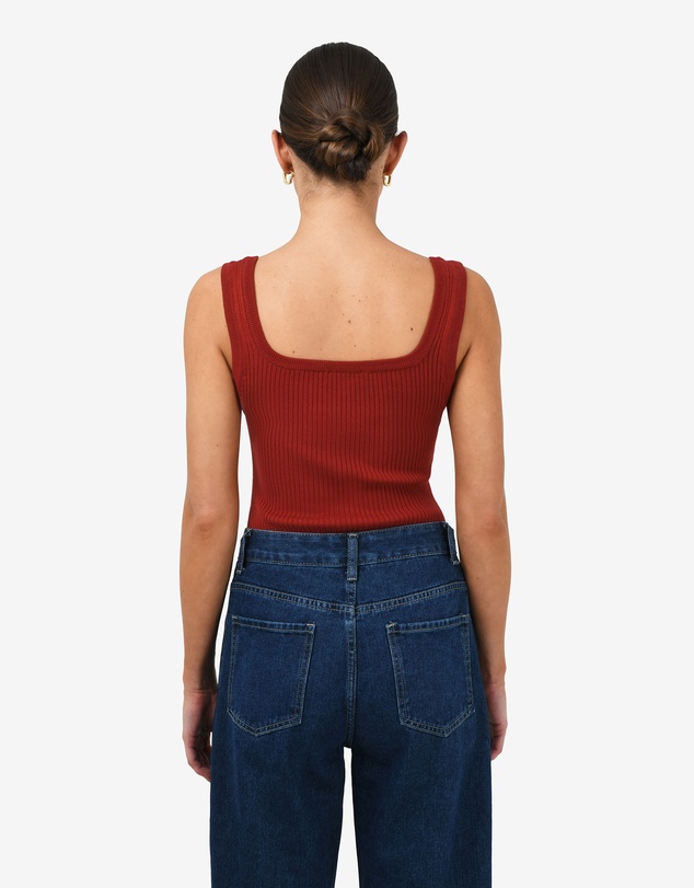 Forcast - Ella Square Neck Rib Knit