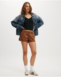 Cotton On - Suede Micro Shorts