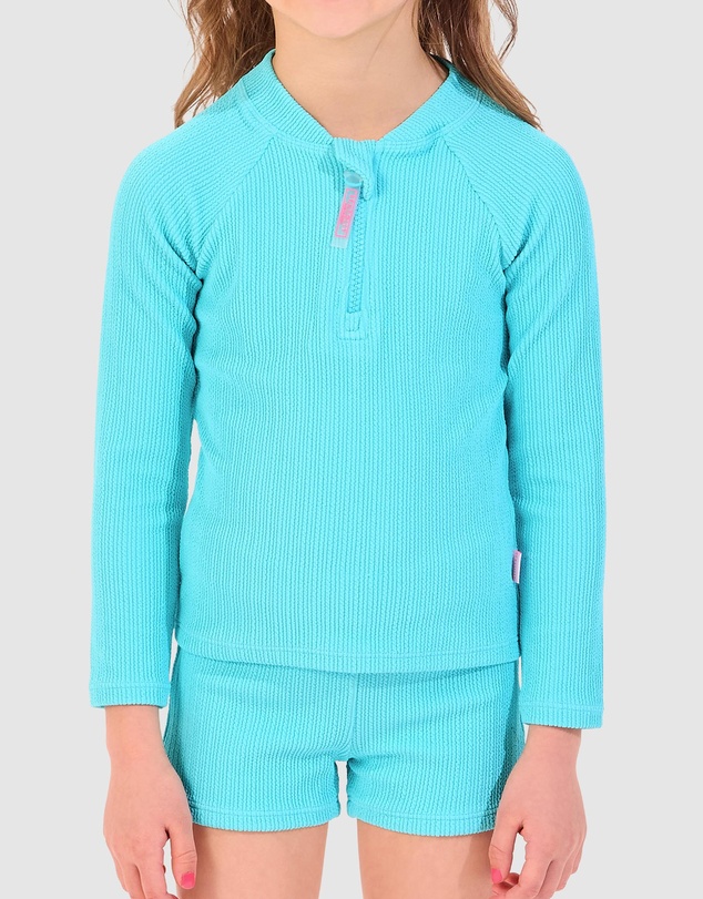 Seafolly - Textured Rashie Boyleg Set - Kids