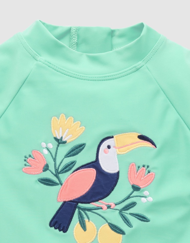 Purebaby - Printed Long Sleeve Rashie Set- Kids-Babies
