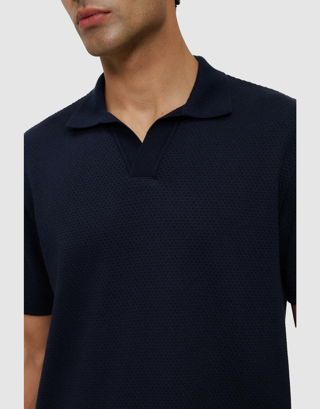 Trenery - Jacquard Diamond Stitch Polo