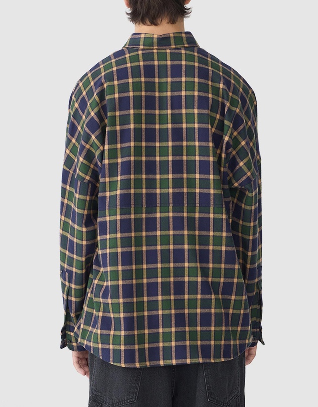 Bassike - Drop Shoulder Check Shirt
