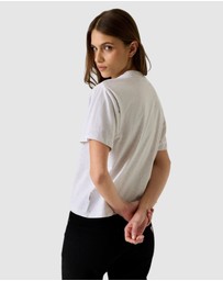 GUESS Jeans - GUESS JEANS Heather Boxy Print Star T-Shirt