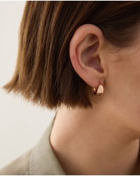Najo - La Muse Rose Gold Huggie Earrings