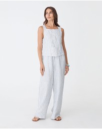 Forcast - Milos Wide Leg Linen Pants