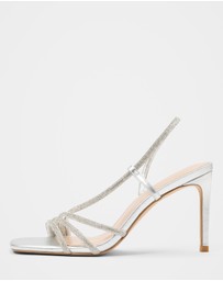 Forever New - Christine Asymmetrical Diamante Strapping Heels