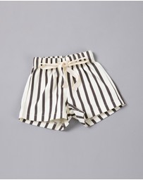 Tiny Trove - Benji Stripe Cotton Shorts - Babies-Kids