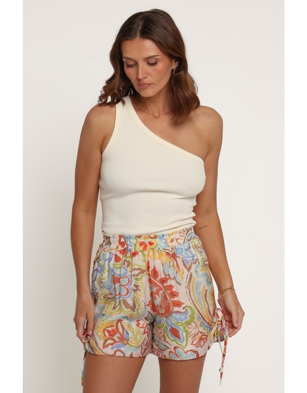 Petal & Pup - Bryson Pull On Shorts - Green Blue Paisley