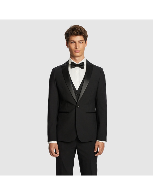 yd. - Seville Slim Fit Tuxedo Wool Blend Suit Jacket