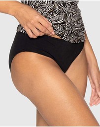 Nip Tuck Swim - Black Plain Louise Swim Pant
