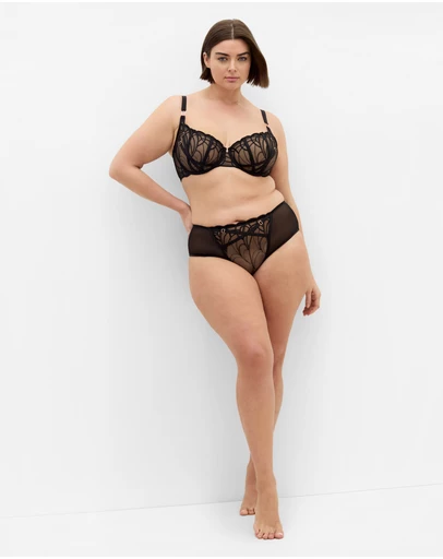 City Chic - Plus Size Tabrett Demi Underwire Bra - black