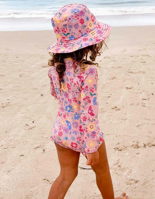 Purebaby - Printed Long Sleeve Swimsuit- Kids-Babies