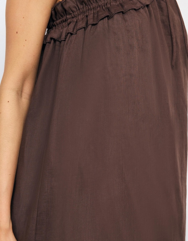AERE - Suki One Shoulder Gathered Maxi Dress