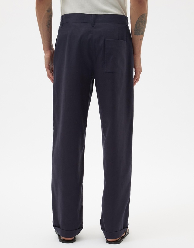 AERE - Straight Leg Linen Blend Pants