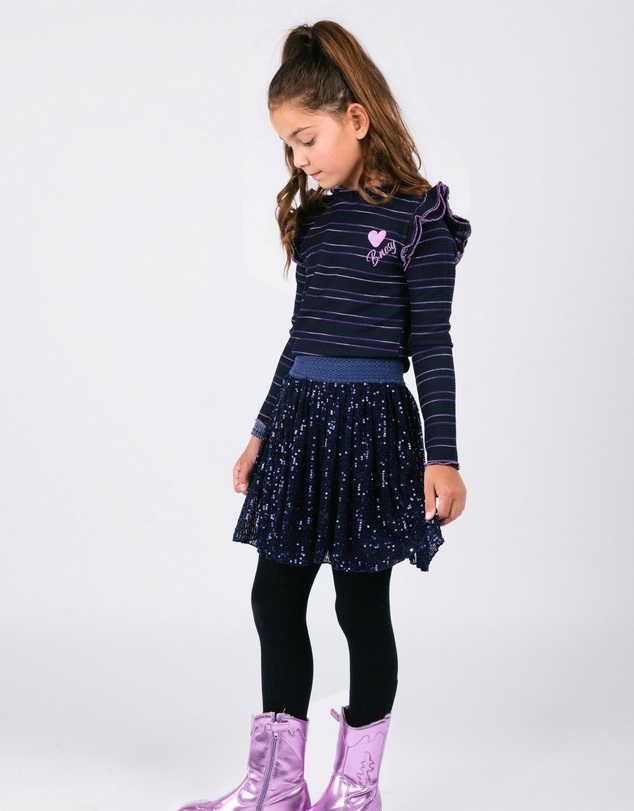 B.Nosy - Tonya Long Sleeve Frill Top - Kids-Teens