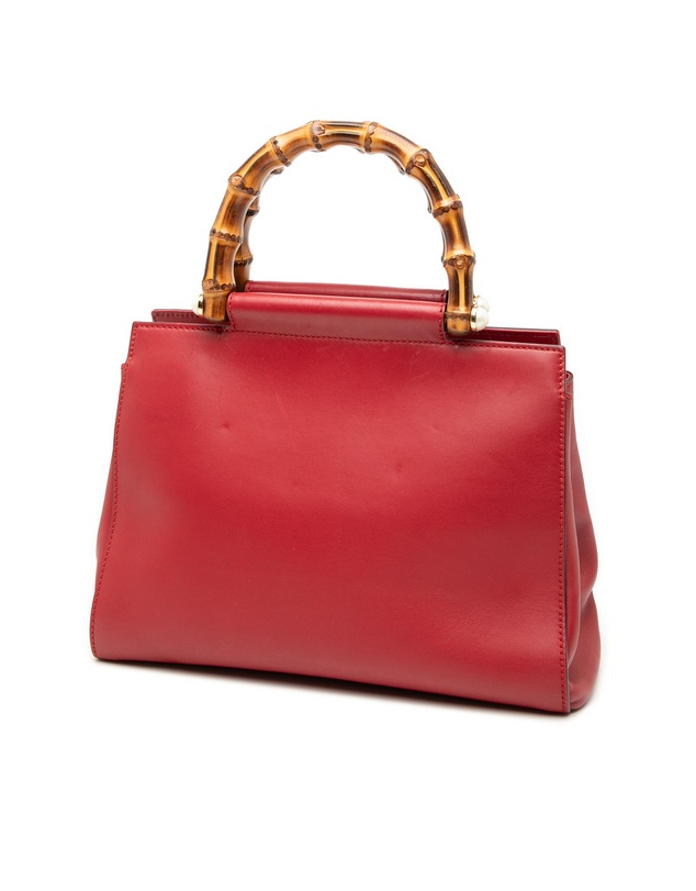 Pre-Loved by Azura Reborn - Pre-Loved Small Leather Bamboo Nymphaea Satchel