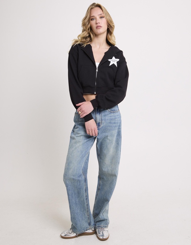 Subtitled - Stargazer Cropped Zip Hoodie