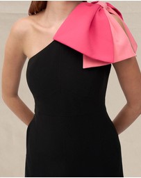 BY JOHNNY. - Black Tie Down Maxi Dress - ICONIC EXCLUSIVE