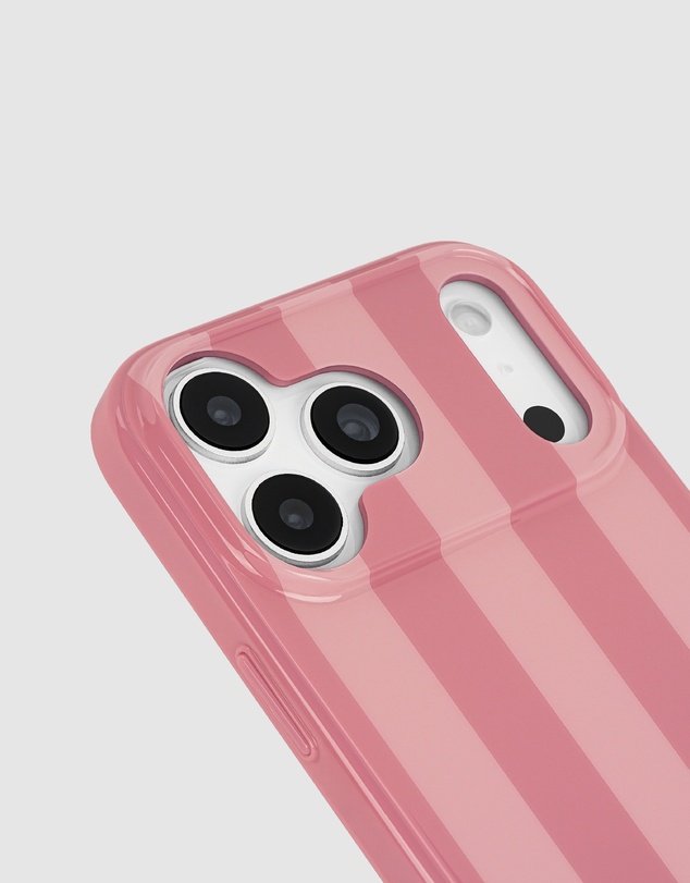 Kate Spade - Kate Spade Bold Strip Rose Coral MagSafe Case for iPhone 18 Pro / 17 Pro