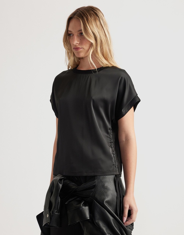 Decjuba - Frankie Satin Side Tie Top