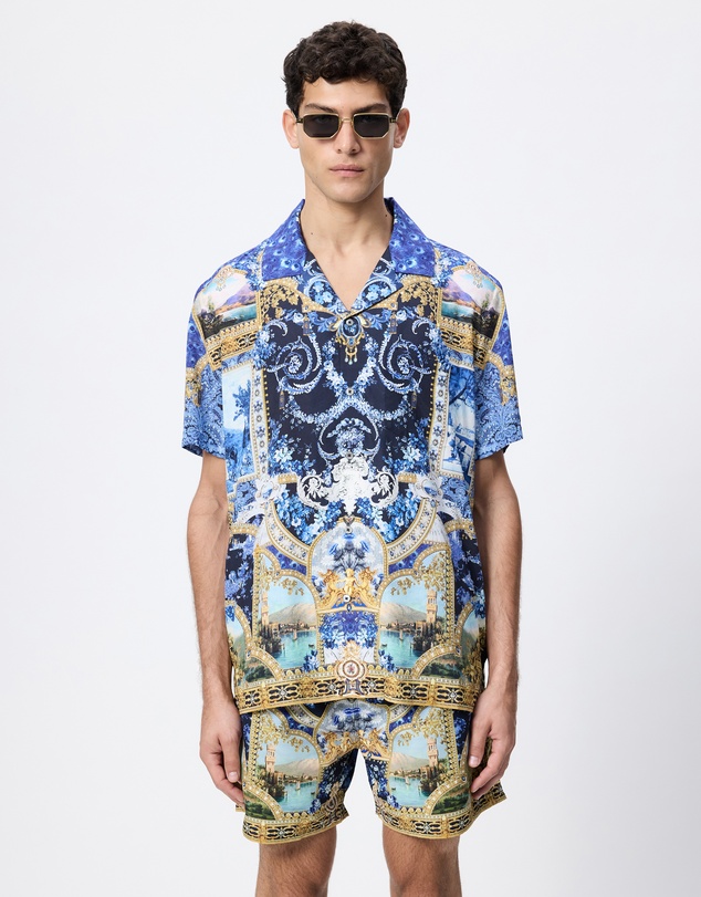 Camilla - Short Sleeve Camp Collared Shirt