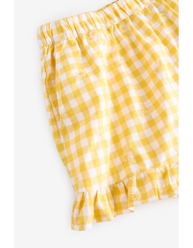 NEXT - 100% Cotton Embroidered Gingham Boy Shorts