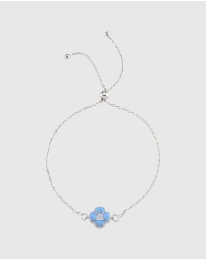 Von Treskow - Czelline Opal Clover Adjustable Belcher Bracelet