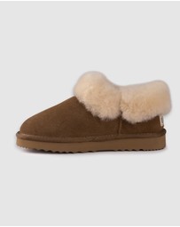 AusWooli Ugg Boots - Coogee Sheepskin Wool Ankle Slippers