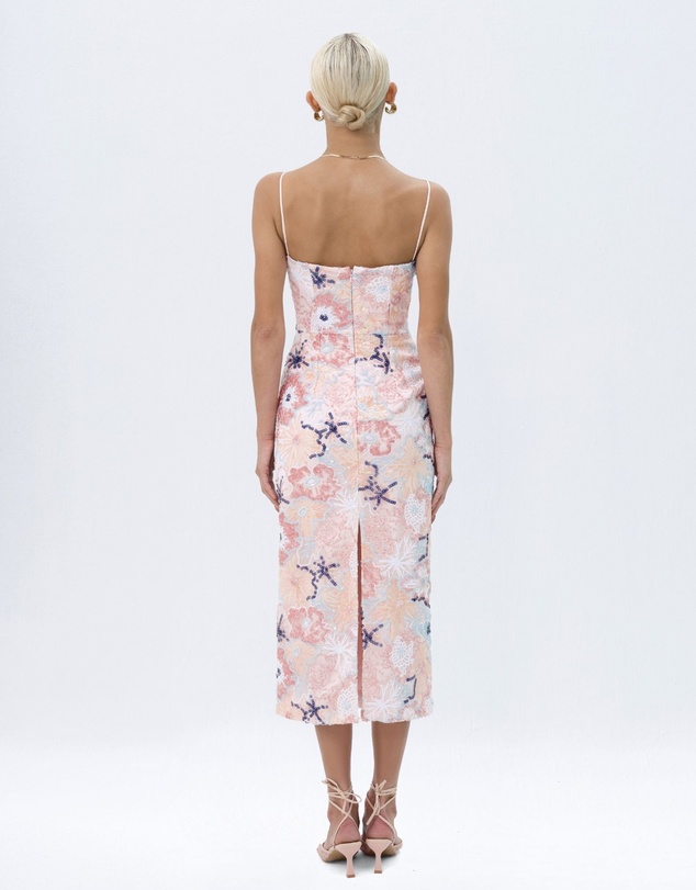 JUSTIN TONG - Jessica Beaded Midi Dress