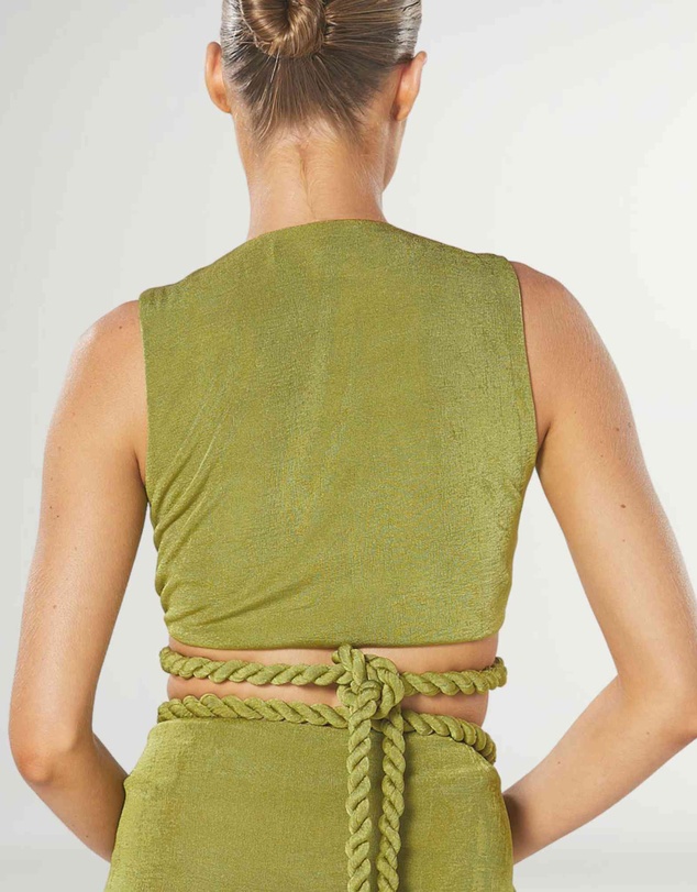 Winona - Valor Wrap Top Green