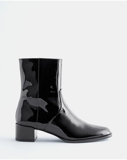 & Other Stories - Heeled Glossed-Leather Ankle Boots