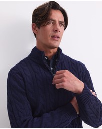 Sportscraft - Cable Knit Quarter Zip